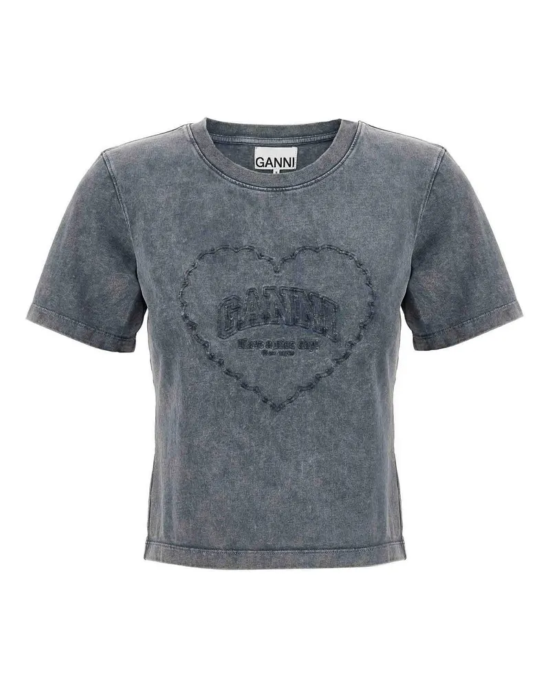 Ganni T-Shirt - Grau Grau