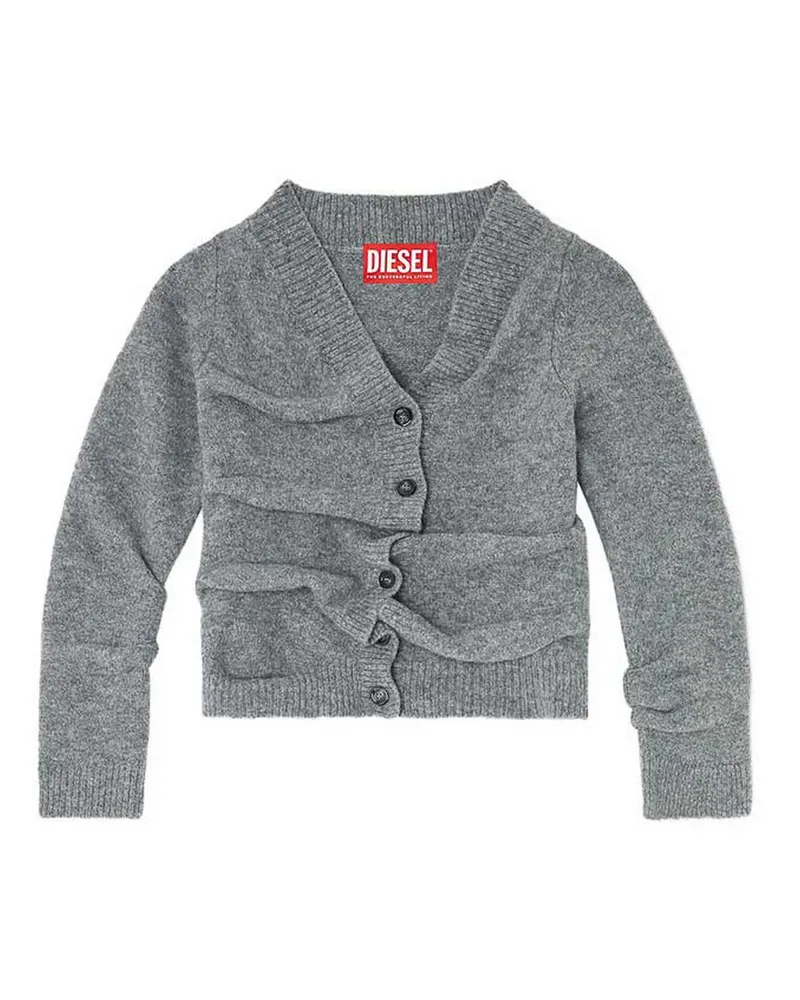 Diesel Rundhalspullover - Grau Grau