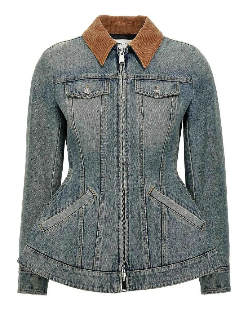 Alexander McQueen Jeansjacke - Blau Blau