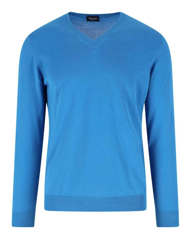 Drumohr  U-Boot-Pullover - Blau Blau
