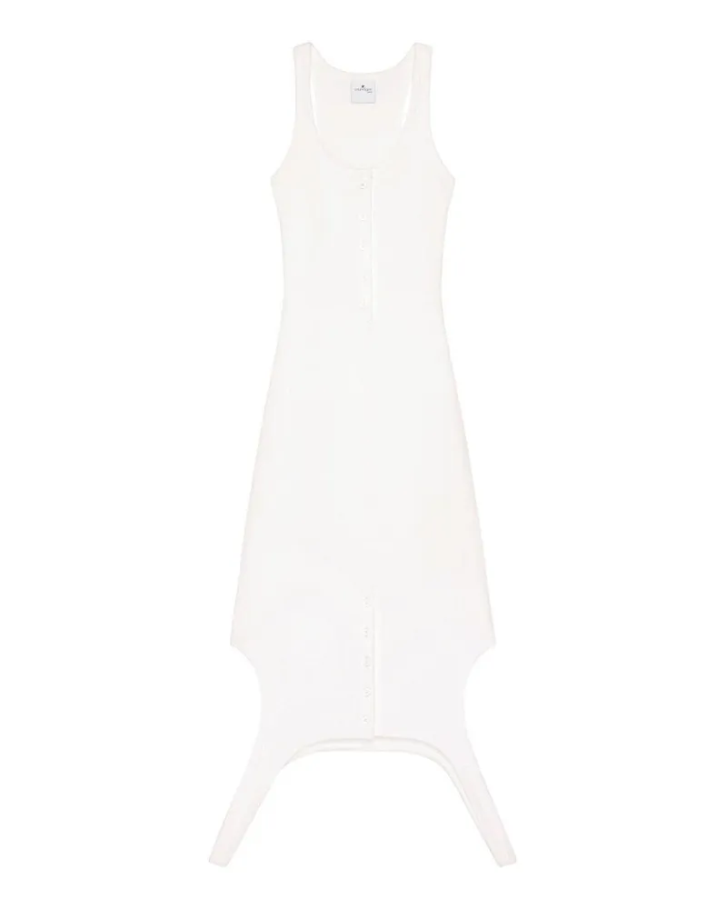 Courrèges Knielanges Kleid - Weiß Weiß