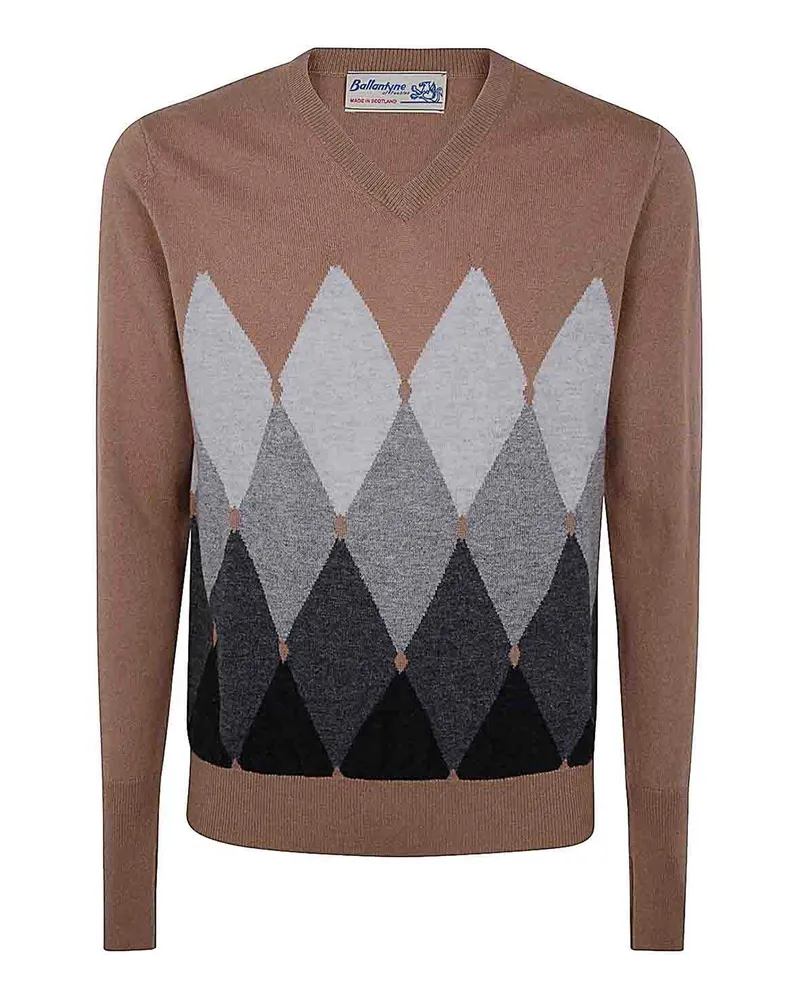 Ballantyne V-Pullover - Braun Braun