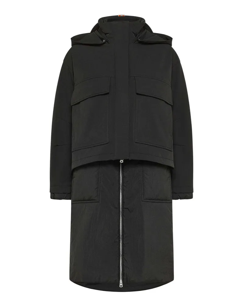 DEKKER Knielanger Mantel - Schwarz Schwarz