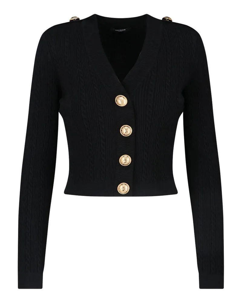 Balmain U-Boot-Pullover - Schwarz Schwarz