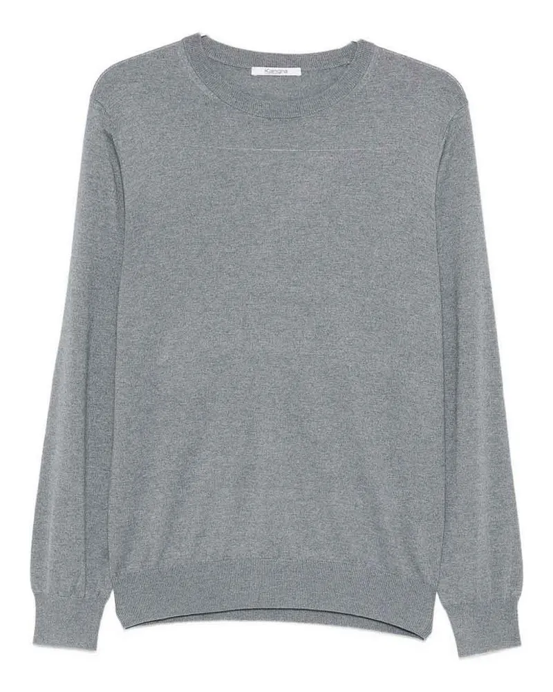 Kangra Cashmere Rundhalspullover - Grau Grau