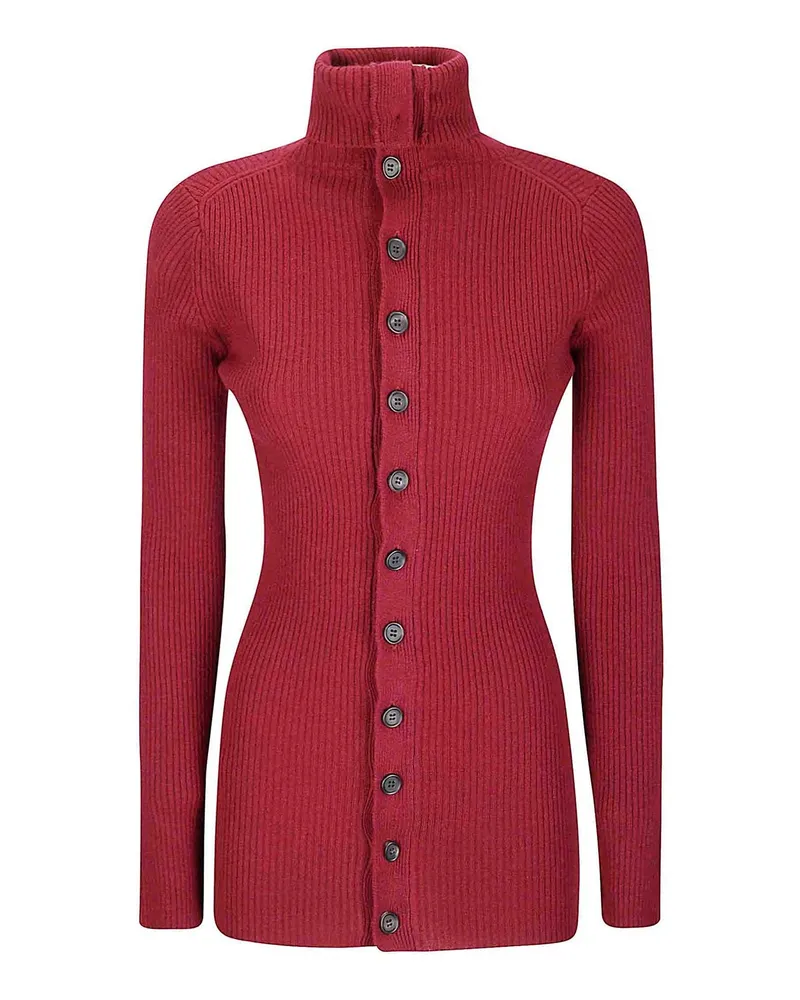 Yohji Yamamoto Rollkragenpullover - Rot Rot