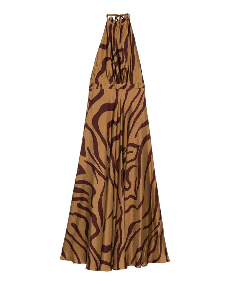 Raquel Diniz Knielanges Kleid - Beige Animal