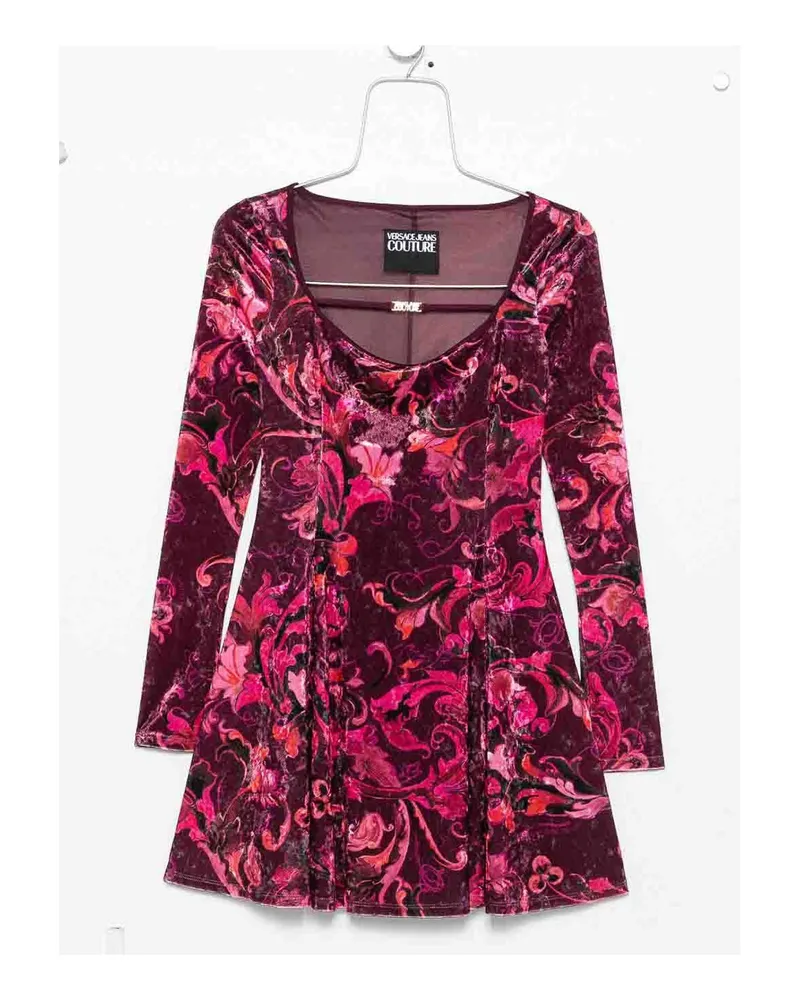Versace Jeans Knielanges Kleid - Dunkelrot Dunkelrot