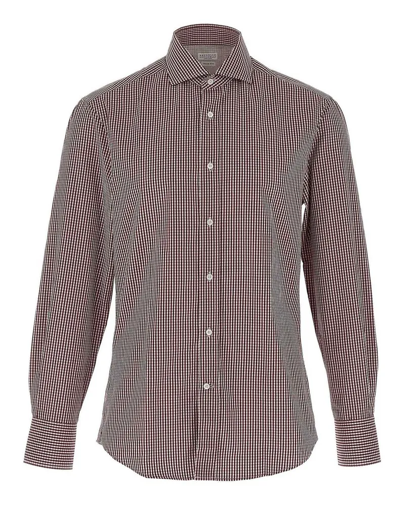 Brunello Cucinelli Hemd - Dunkelrot Dunkelrot
