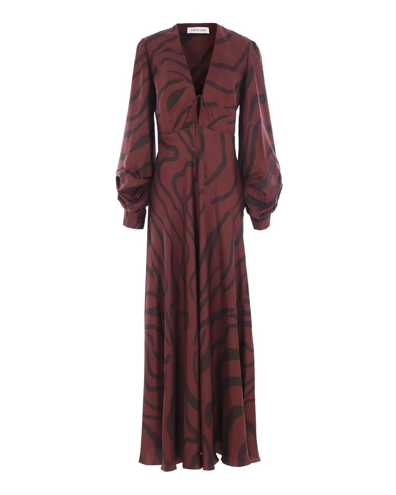 Raquel Diniz Knielanges Kleid - Dunkelrot Dunkelrot
