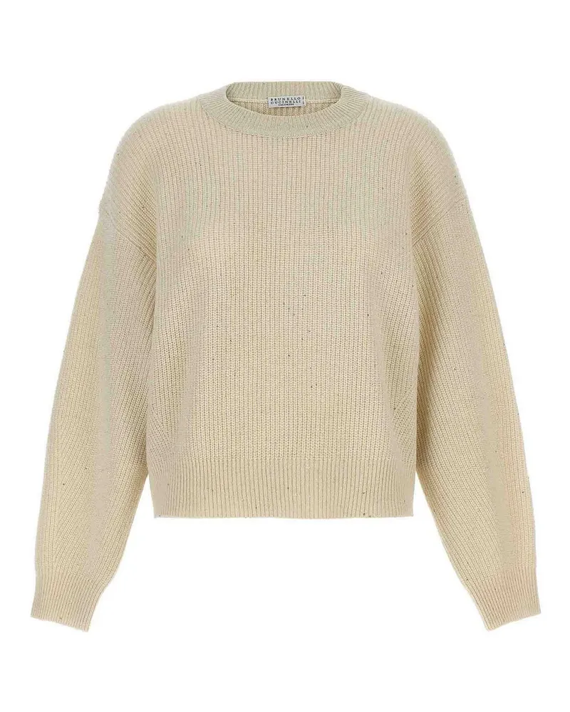 Brunello Cucinelli Rundhalspullover - Weiß Weiß