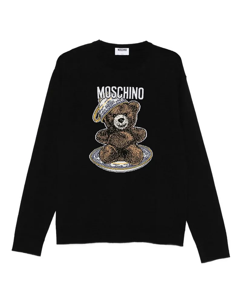 Moschino Rundhalspullover - Schwarz Schwarz