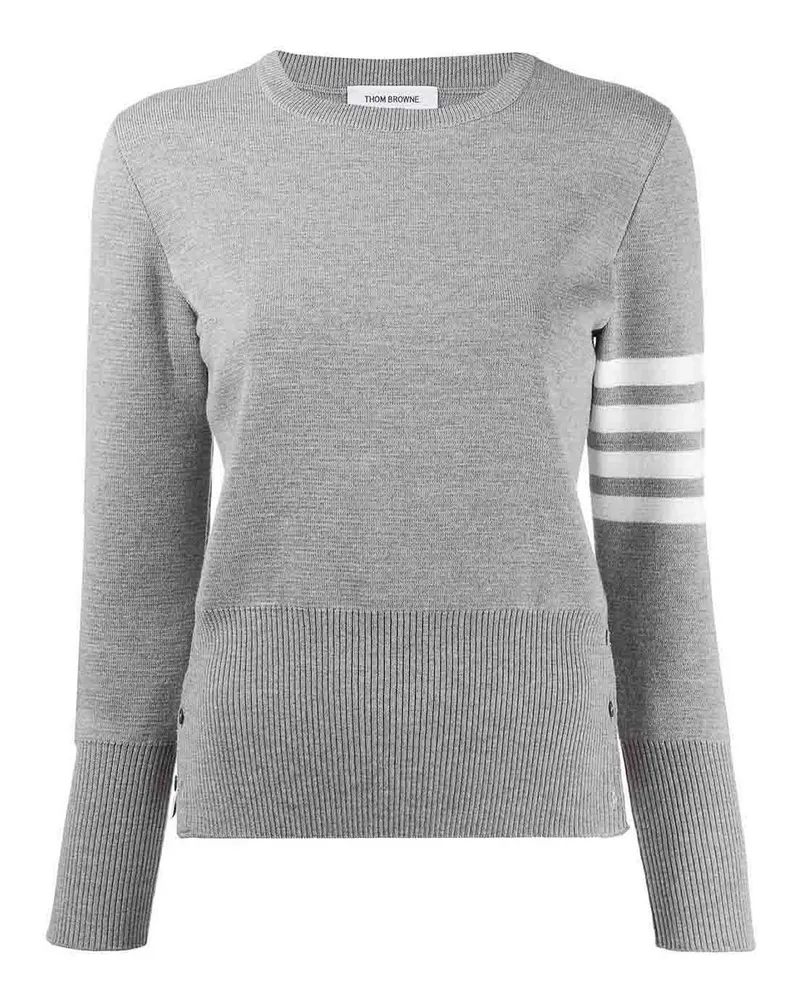 Thom Browne Rundhalspullover - Grau Grau