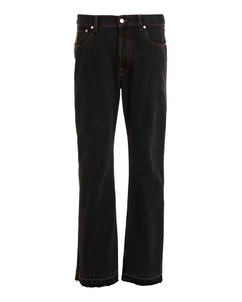 Alexander McQueen Straight Leg Jeans - Schwarz Schwarz