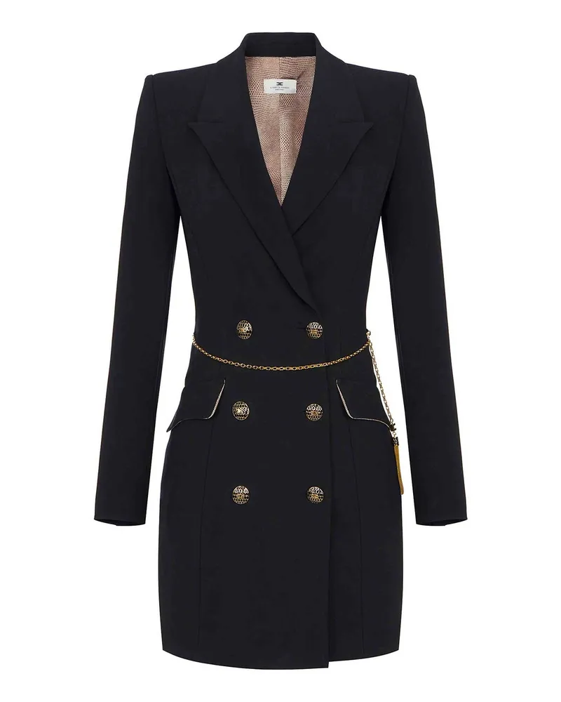 Elisabetta Franchi Knielanges Kleid - Schwarz Schwarz
