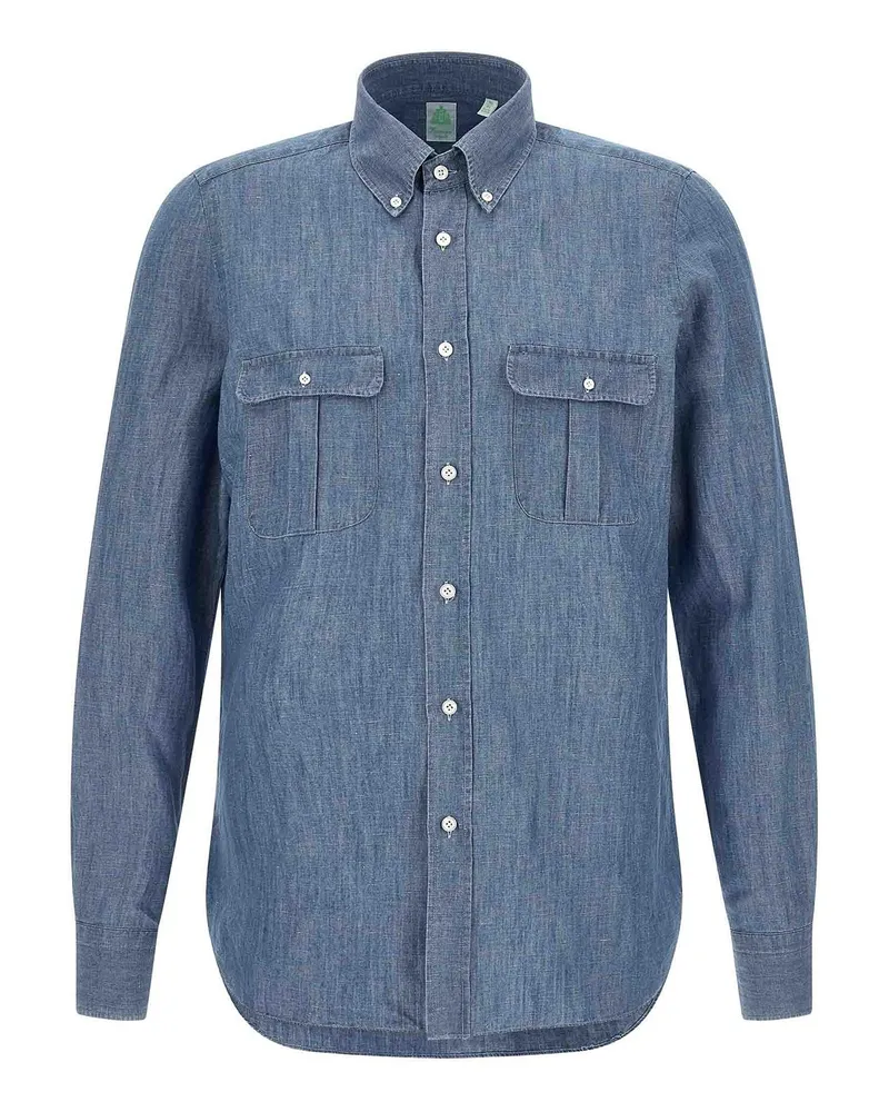 Finamore 1925 Hemd - Blau Blau