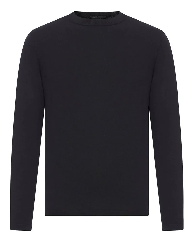 TRANSIT Rundhalspullover - Schwarz Schwarz