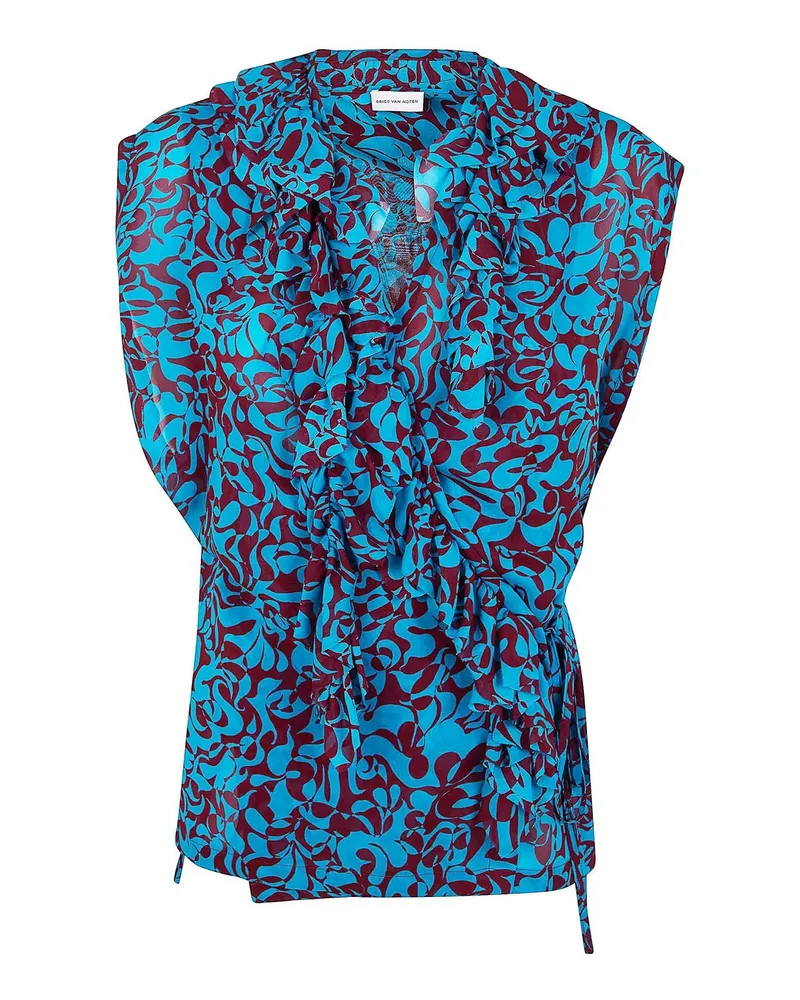 Dries van Noten Bluse - Blau Blau