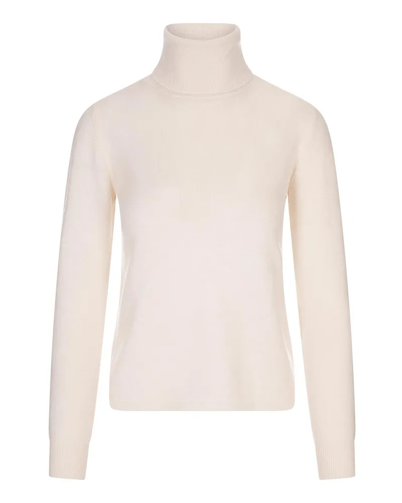 Max Mara Rundhalspullover - Weiß Weiß