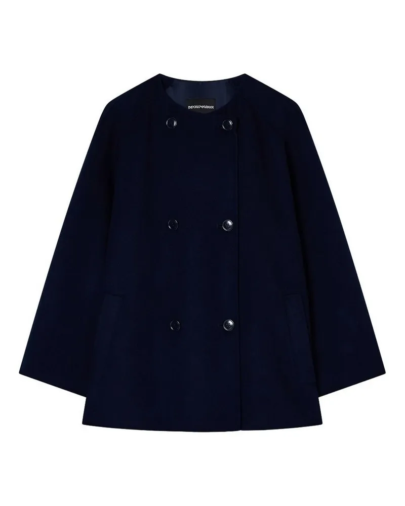 Emporio Armani Knielanger Mantel - Blau Blau