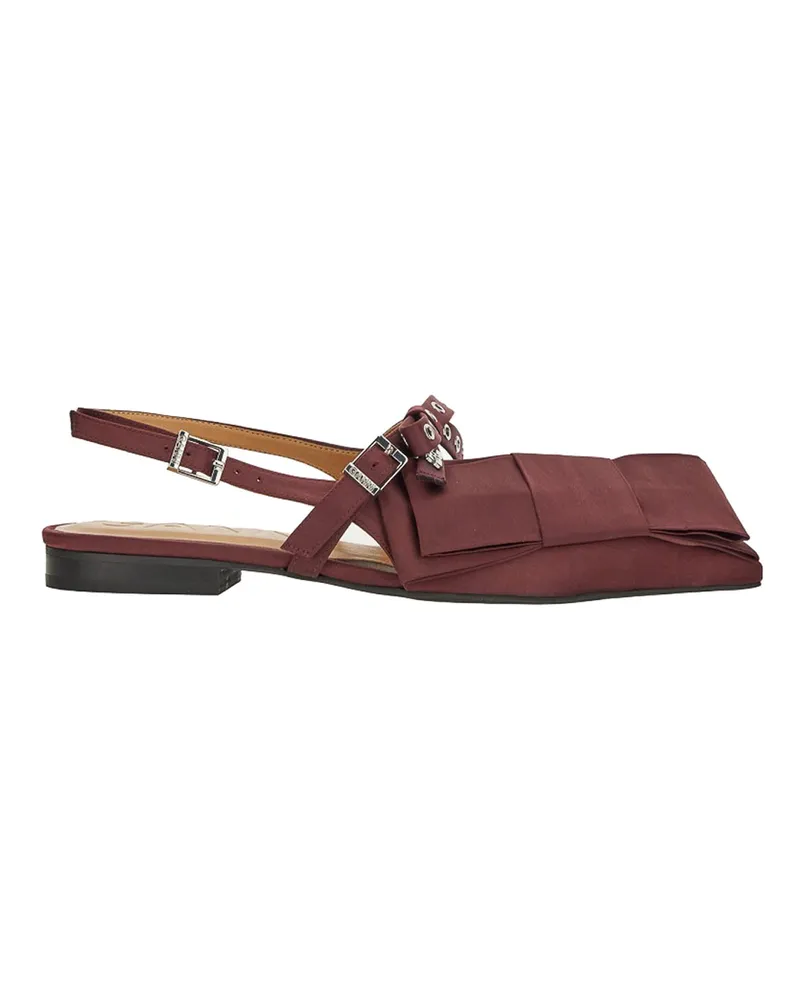 Ganni Ballerinas - Dunkelrot Dunkelrot