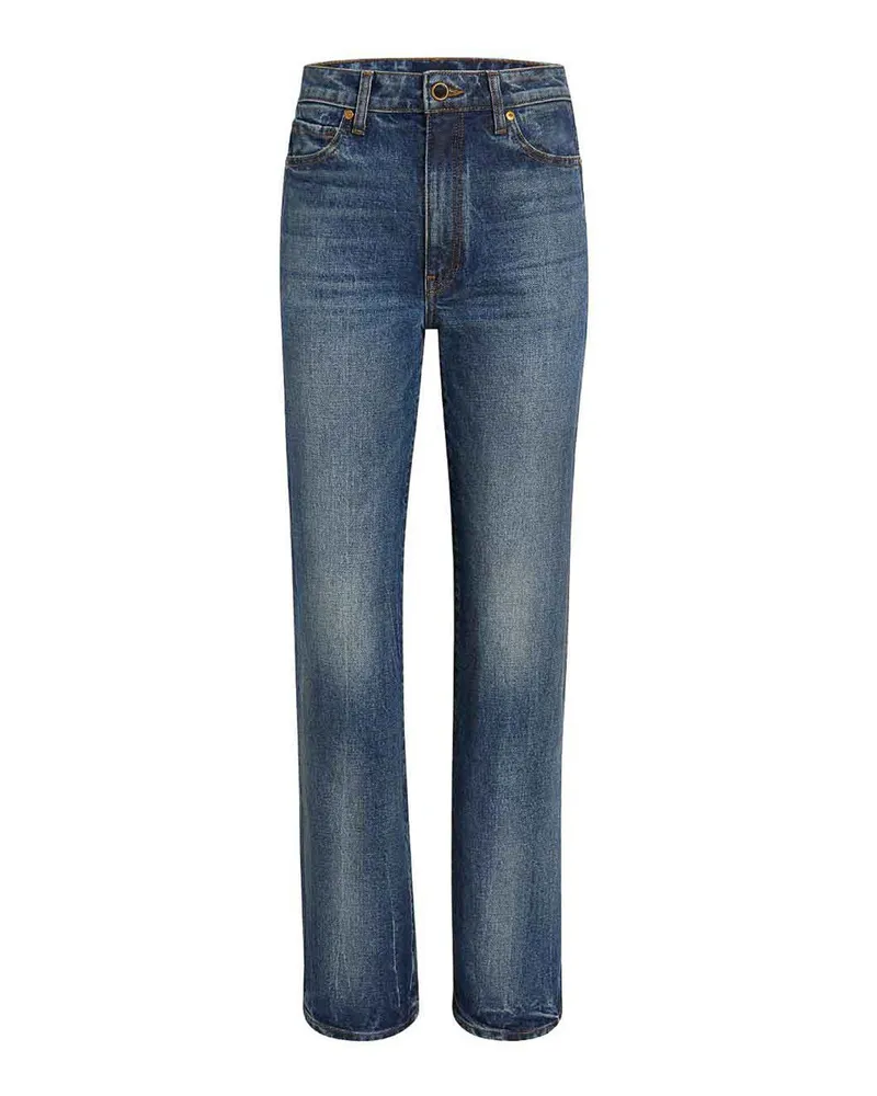 KHAITE Straight Leg Jeans - Blau Blau