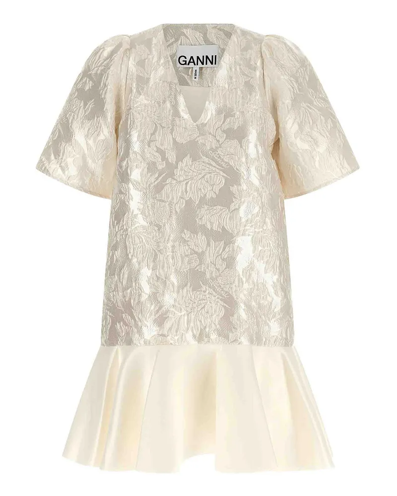 Ganni Kurzes Kleid - Weiß Weiß