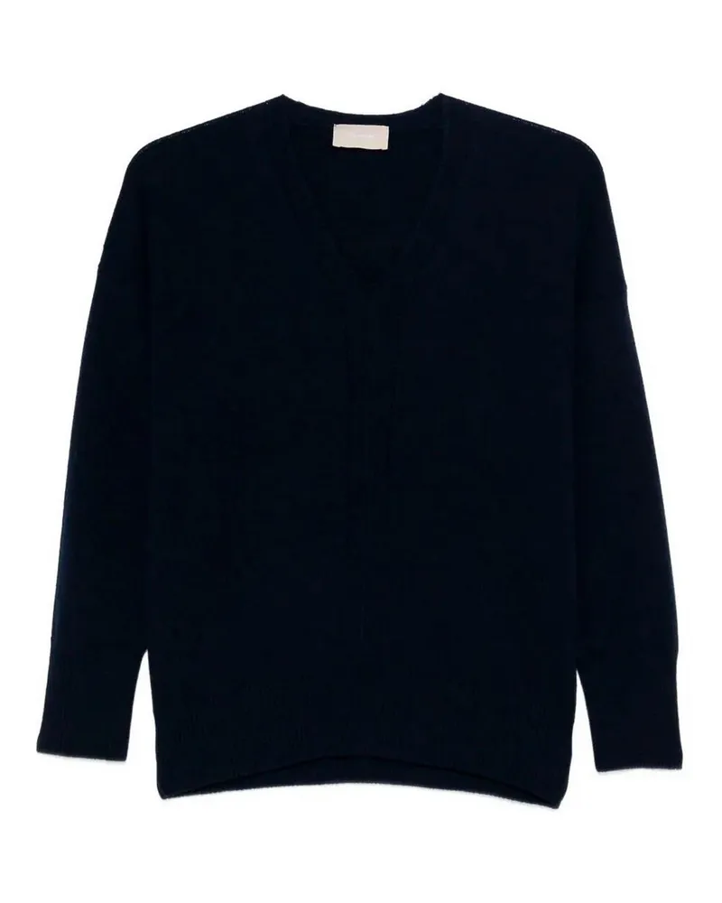 Drumohr  V-Pullover - Dunkelblau Dunkelblau