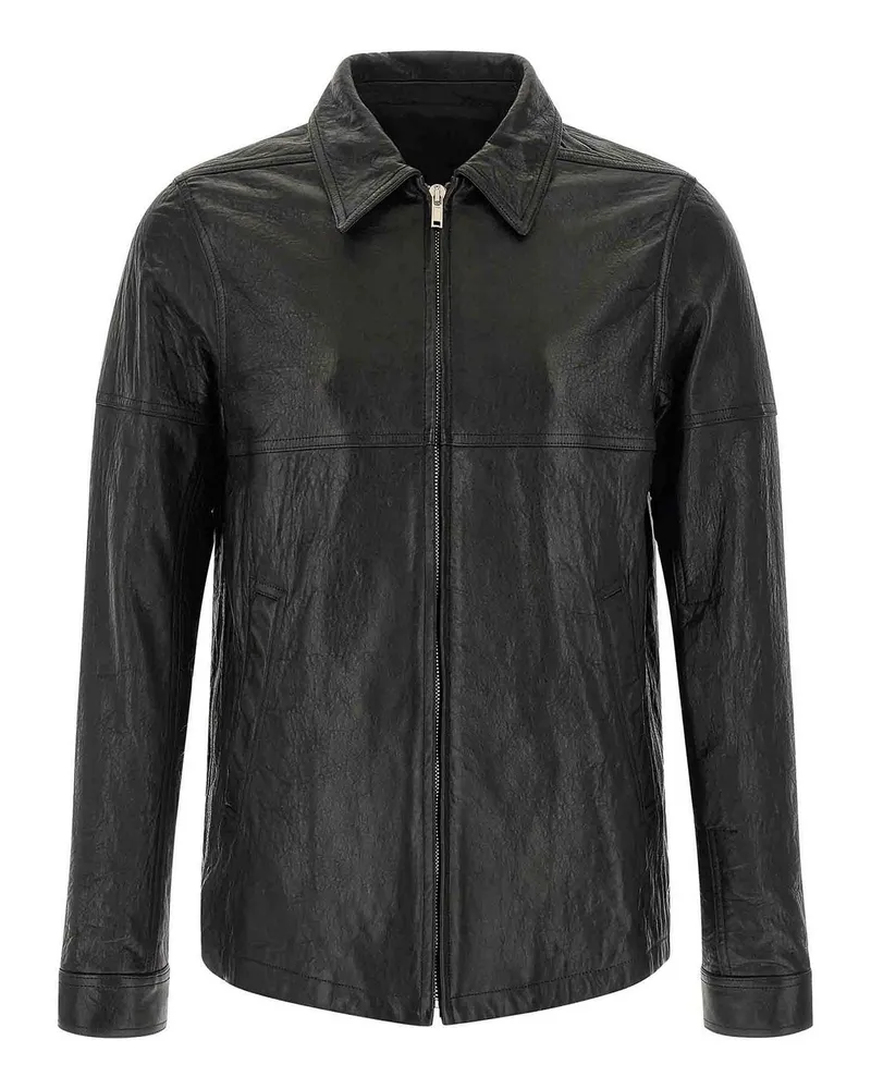 Rick Owens Lederjacke - Schwarz Schwarz