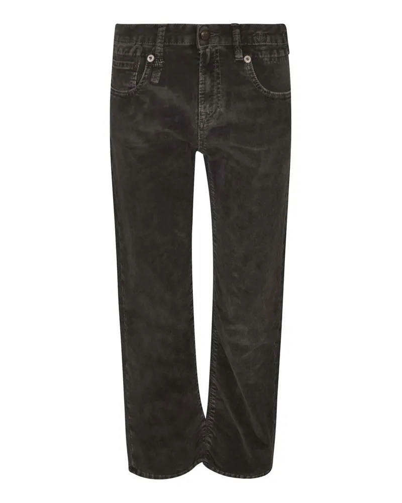 R13 Straight Leg Jeans - Schwarz Schwarz