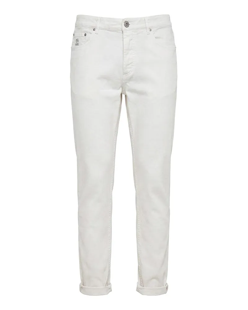 Brunello Cucinelli Straight Leg Jeans - Weiß Weiß