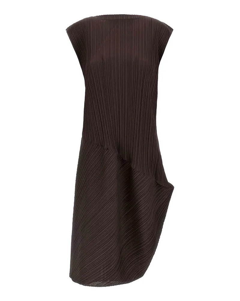 Issey Miyake Knielanges Kleid - Braun Braun