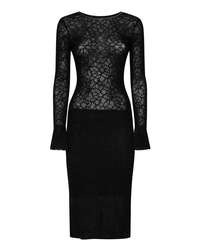 Pinko Knielanges Kleid - Schwarz Schwarz