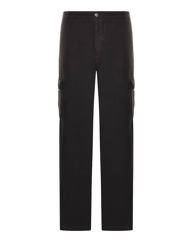 120% Lino Casual Hose - Schwarz Schwarz