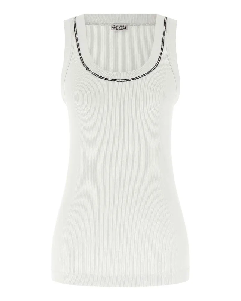 Brunello Cucinelli Top - Weiß Weiß