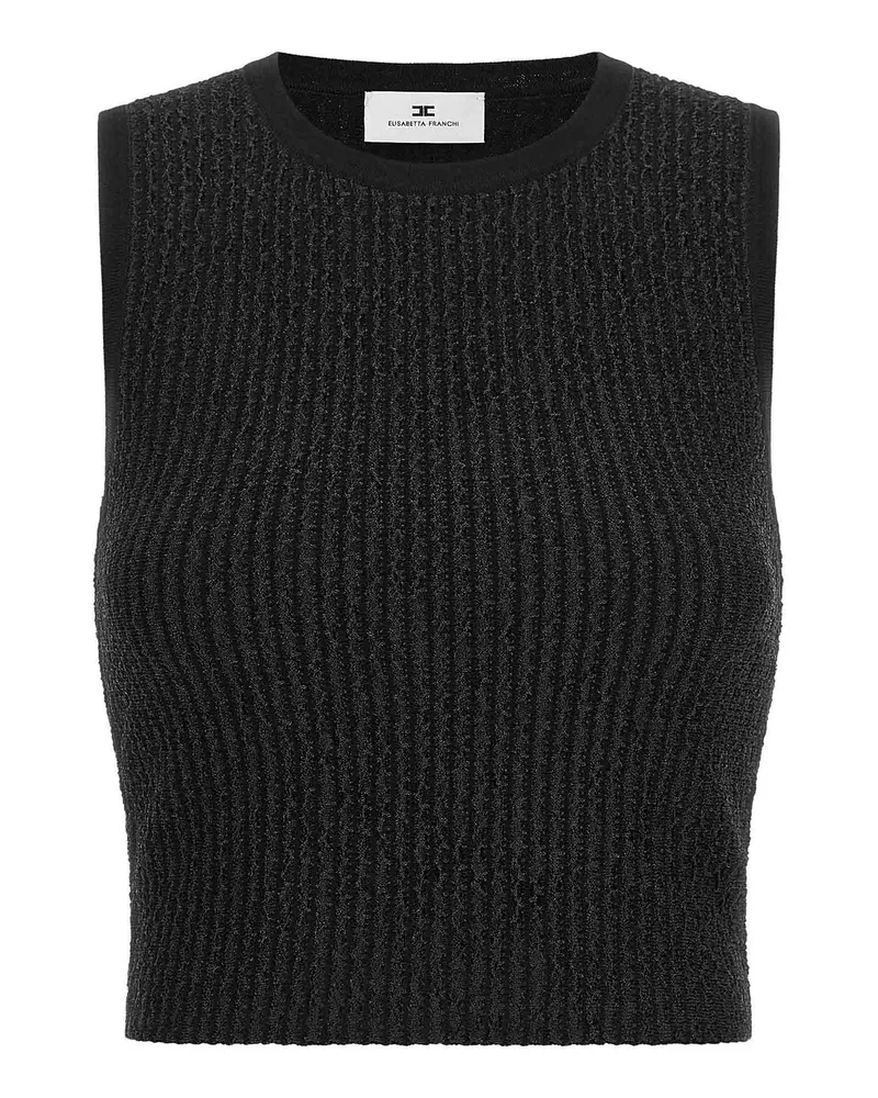 Elisabetta Franchi Top - Schwarz Schwarz