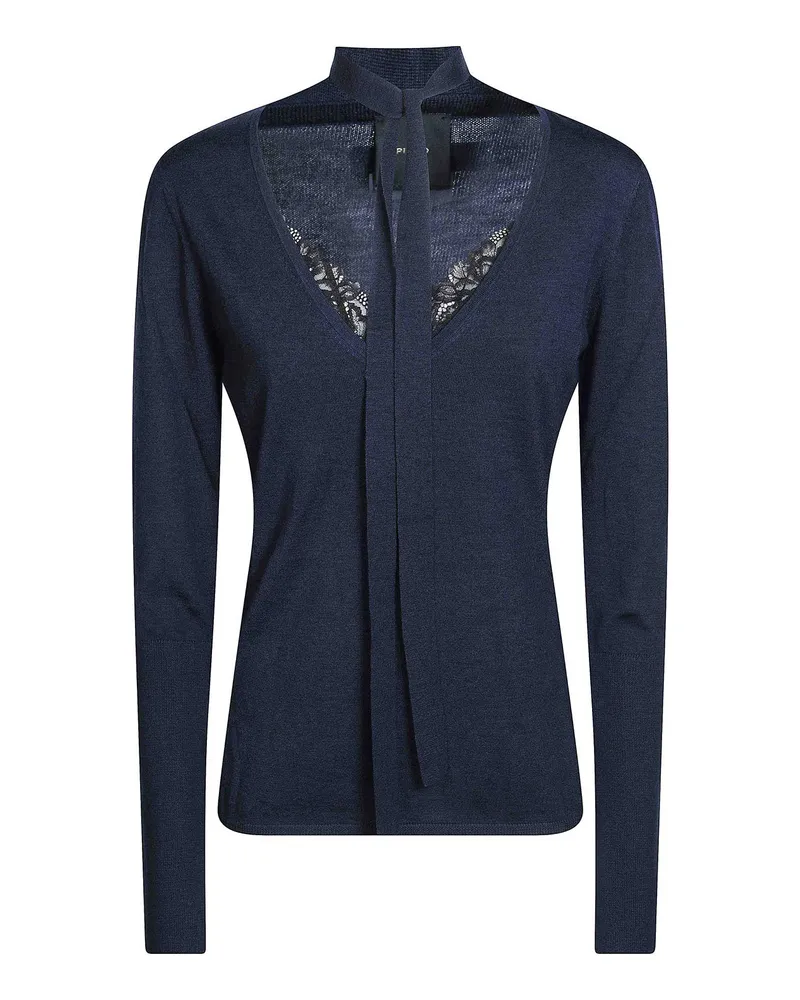 Pinko V-Pullover - Blau Blau