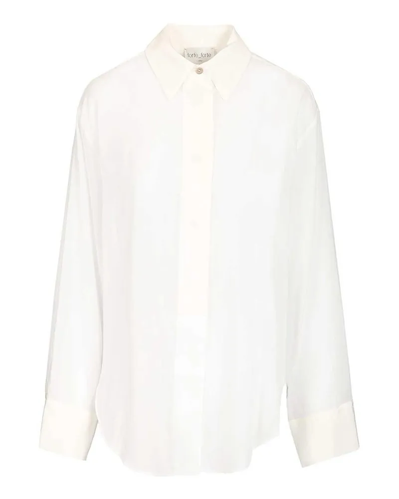 forte_forte Hemd - Weiß Weiß