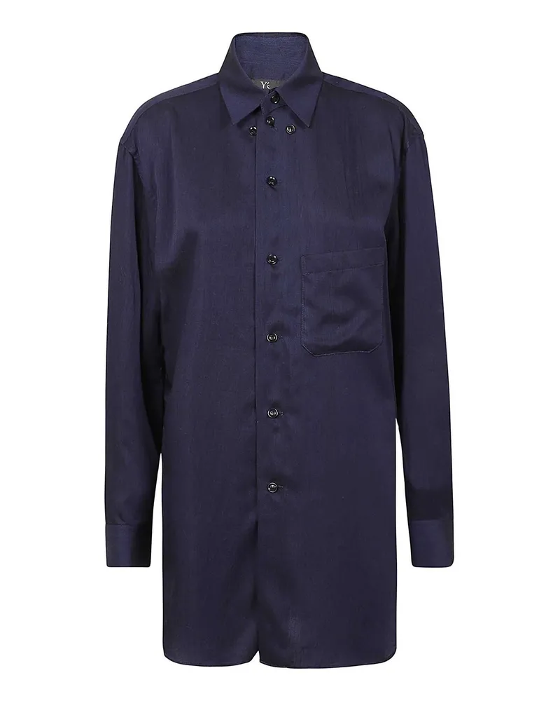 Yohji Yamamoto Hemd - Dunkles Jeansblau Dunkles
