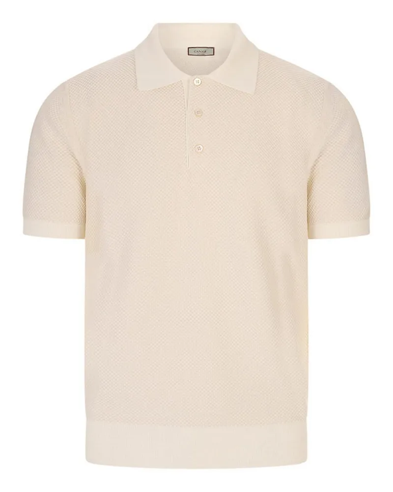 Canali Poloshirt - Weiß Weiß