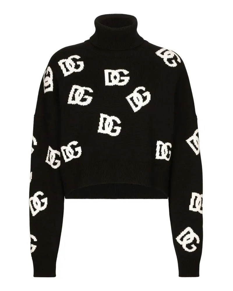 Dolce & Gabbana Rundhalspullover - Schwarz Schwarz
