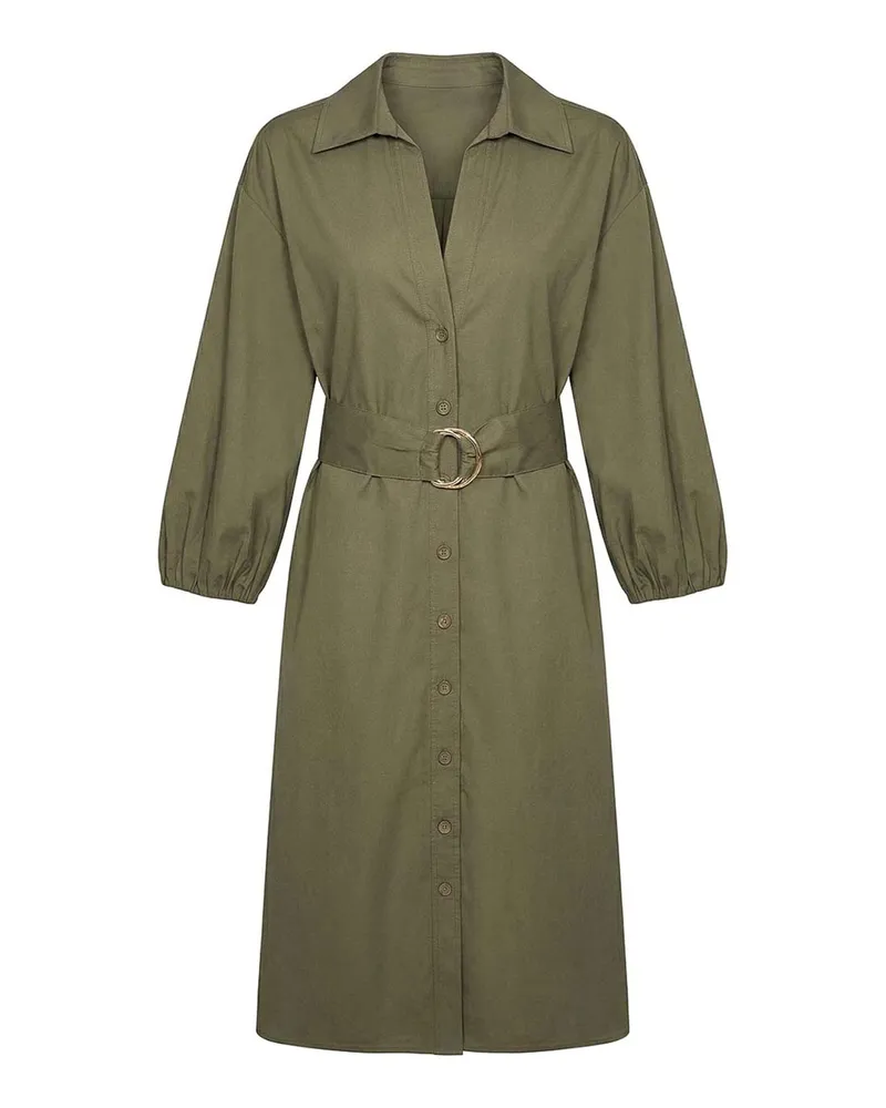 Twin-Set Knielanges Kleid - Grün Grün