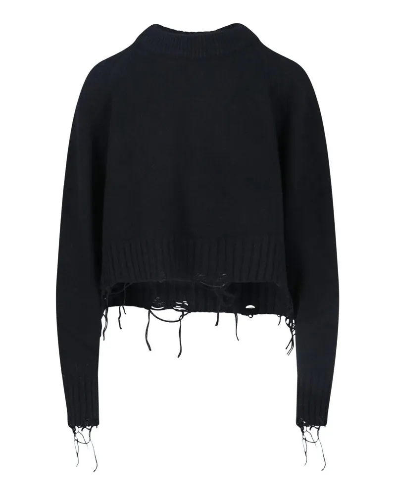 LOW CLASSIC Rundhalspullover - Schwarz Schwarz