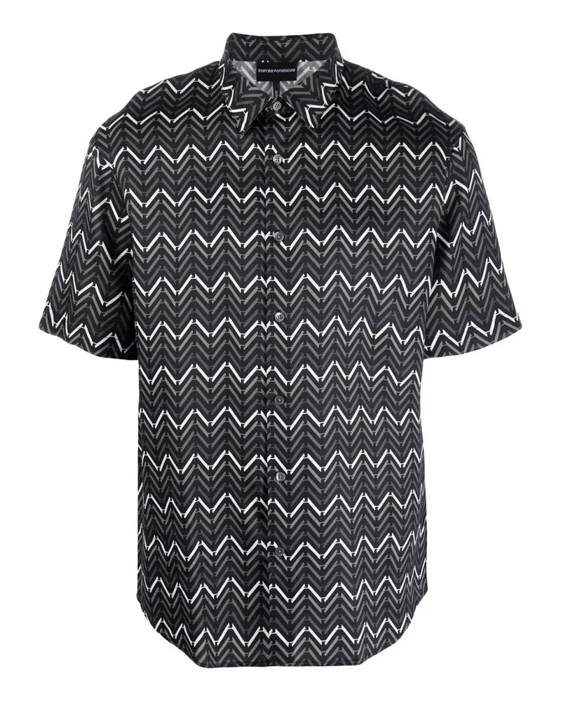 Emporio Armani Hemd - Schwarz Schwarz