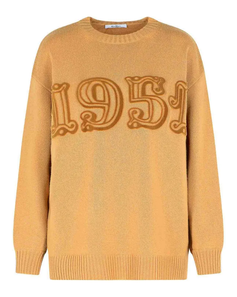 Max Mara Rundhalspullover - Beige Beige