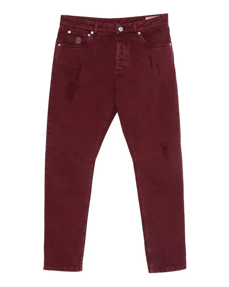 Brunello Cucinelli Straight Leg Jeans - Bordeaux Bordeaux