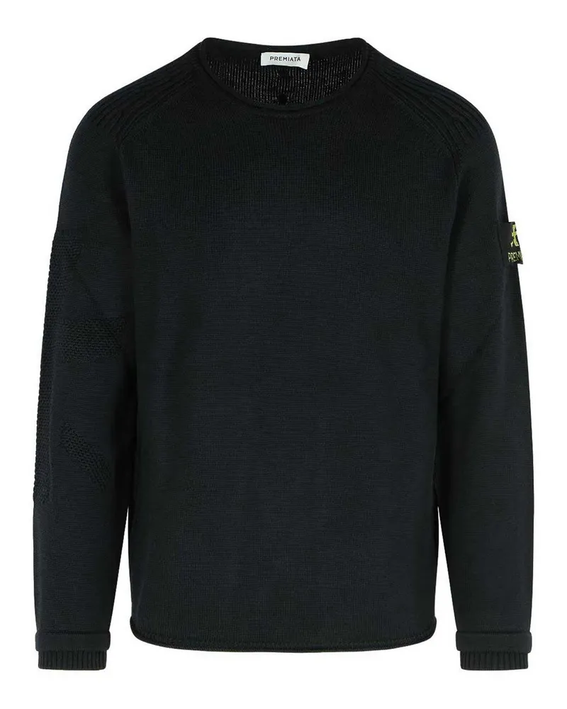 Premiata Rundhalspullover - Schwarz Schwarz