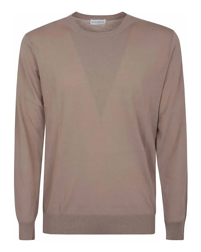 Ballantyne Rundhalspullover - Taupe Taupe