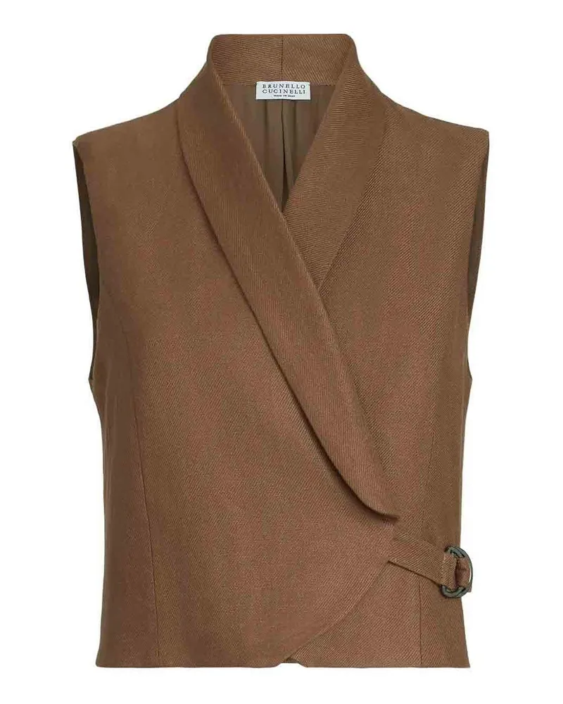 Brunello Cucinelli Weste - Braun Braun
