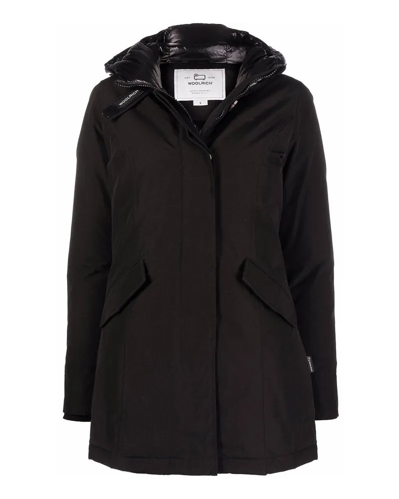 Woolrich Knielanger Mantel - Schwarz Schwarz